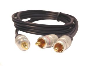 Kabel Jack3,5st-2RCA Digital 20m złote