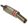 Wtyk RCA metal duży 2 paski czerwony - 3
