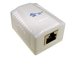 Puszka natynkowa cat 6A 1x RJ-45 STP zatrzaskowa