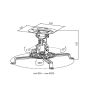 Uchwyt projektora sufitowy 150mm z przegubem LogiL - 4