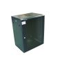 Szafa 19" wisząca ZETA 15U 600x450 RAL9004 szkło - 2