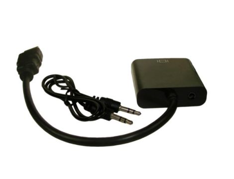 Konwerter HDMI wtyk na VGA gn. + Audio Jack 3, --- - 2