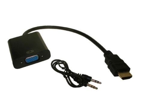 Konwerter HDMI wtyk na VGA gn. + Audio Jack 3, --- - 3