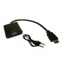 Konwerter HDMI wtyk na VGA gn. + Audio Jack 3, --- - 4
