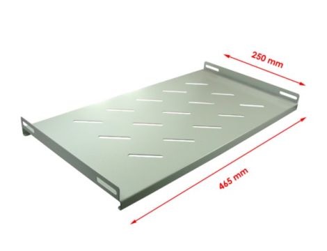 Półka stała 19" 1U głębokość 250mm s RAL7035 - 2