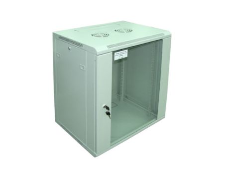 Szafa 19" wisząca ZETA 15U 600x600 RAL7035 szkło