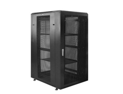 Szafa 19" stojąca MASK 27U 600x1000 RAL9004 perf