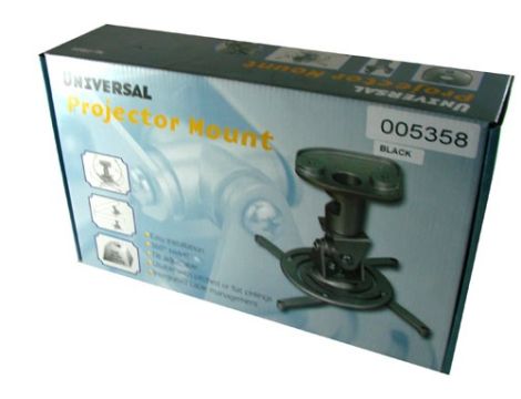 Uchwyt projektora sufitowy 15kg z przegubem czarny - 3