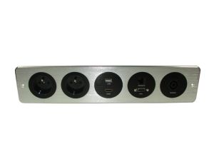 Media port Cova  2*230V  1*USB 1*HDMI 1*VGA 1*RJ45