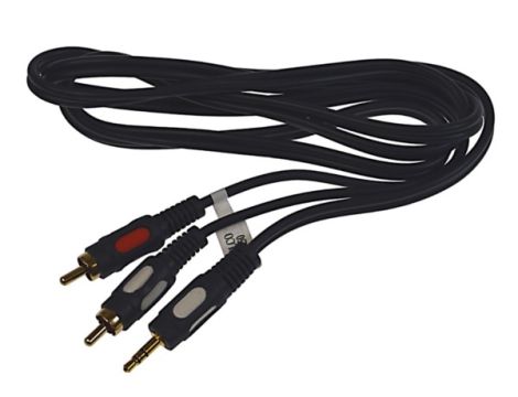 Kabel Jack3,5st-2RCA łezka złoty  1,5m -- - 2