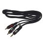 Kabel Jack3,5st-2RCA łezka złoty  1,5m -- - 3