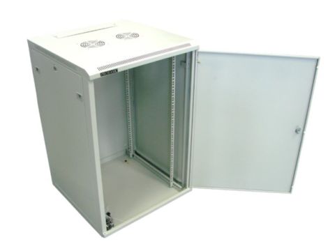 Szafa 19" wisząca PILO 18U 600x600 RAL7035 blacha - 2