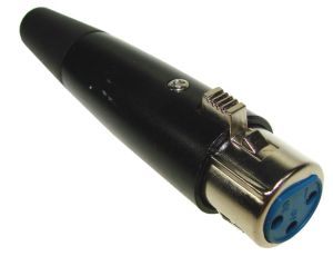 Gniazdo XLR 3p metal czarne