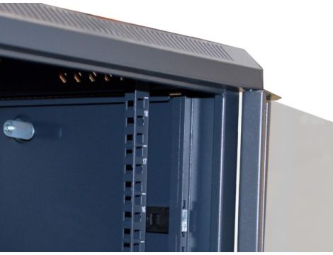 Szafa 19" wisząca ZETA 18U 600x600 RAL9004 szkło - 4