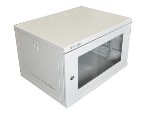 Szafa 19" wisząca ECO  6U 540x400 RAL7035 szkło