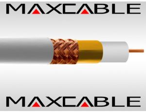 Przewód RG6U 1,02Cu oplot Cu folia Cu  MAXCABLE