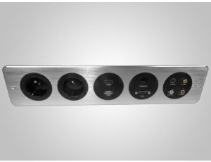 Media port Cova  2*230V  1*USB 1*HDMI 1*VGA 1*RJ45