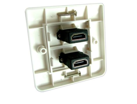 Gniazdo 2*HDMI podtynkowe typ europejski - 2