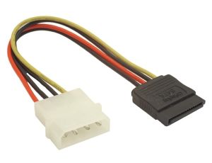 Kabel wewnętrzny do dysku HDD 1x SATA Molex 0,15m