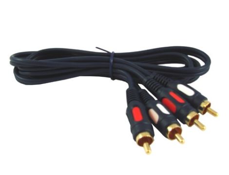 Kabel 2*RCA HQ łezka  1,5m --