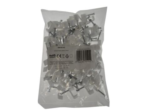 Uchwyt kabla płaski 14mm biały - 3
