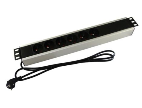 Listwa zasilająca 1,5U 19" 6 gniazd