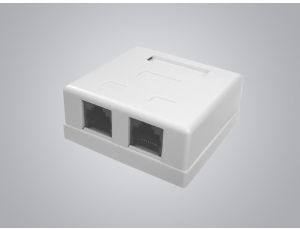 Puszka natynkowa cat6 2x RJ-45 UTP zatrzaskowa