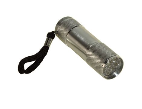 Latarka ręczna  9 diod aluminium