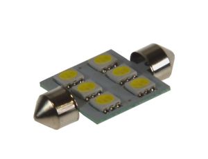 Żarówka C5W 36mm  6*5050 12V CW