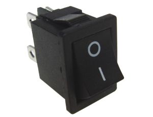 Przełącznik kołyskowy czarny 250V/10A 4pin