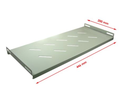 Półka stała 19" 1U głębokość 200mm s RAL7035 - 2
