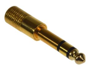 Redukcja wt.Jack 6,3stereo/gn.Jack 3,5stereo metal