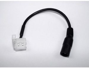 Złączka led  8mm 3528-gniazdo DC 2,5/5,5 na kablu