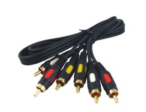 Kabel 3*RCA łezka  0,8m -