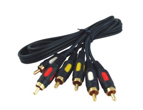 Kabel 3*RCA łezka  0,8m -