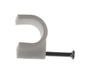 Uchwyt kabla okrągły 12mm KN-12  biały