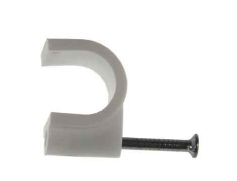Uchwyt kabla okrągły 12mm KN-12  biały