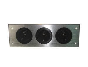 Media port Cova  3*230V  srebrny