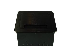 Media port CUBA  1*GN.zasilające 1*RJ45 1*USB czar