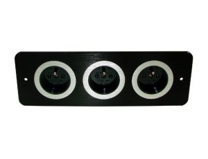 Media port Cova  3*230V  czarny