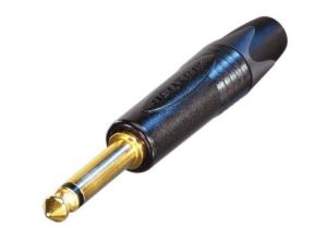 Wtyk Jack 6,3 mono Neutrik NP2X-B złocony na kabel