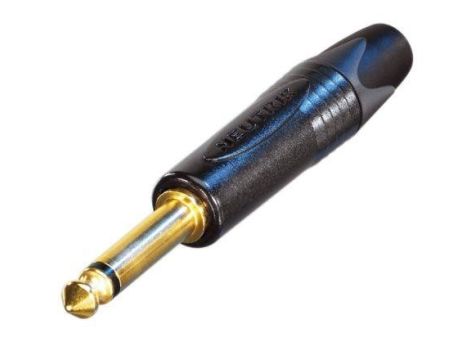 Wtyk Jack 6,3 mono Neutrik NP2X-B złocony na kabel