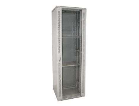 Szafa 19" stojąca 42U 600x800 BETA RAL7035 szkło