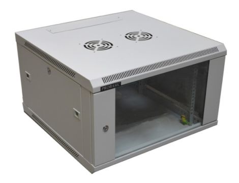 Szafa 19" wisząca ZETA  6U 600x600 RAL7035 szkło
