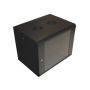 Szafa 19" wisząca ZETA  9U 600x450 RAL9004 szkło - 2