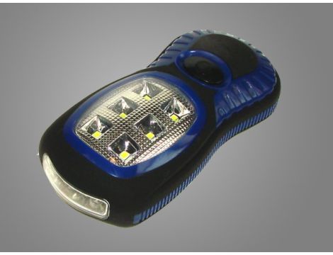 Lampa warsztatowa 6*SMD+3 z magnesem niebieska