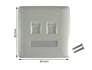 Gniazdo podtynkowe RJ45 2x keystone puste