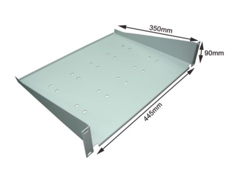 Półka stała 19" 2U głębokość 350mm RAL7035