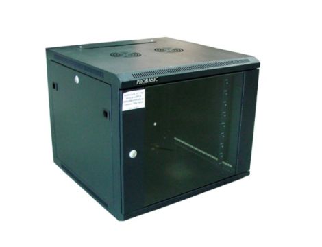 Szafa 19" wisząca ZETA  9U 600x600 RAL9004 szkło