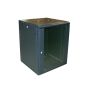 Szafa 19" wisząca ZETA 15U 600x600 RAL9004 szkło - 2